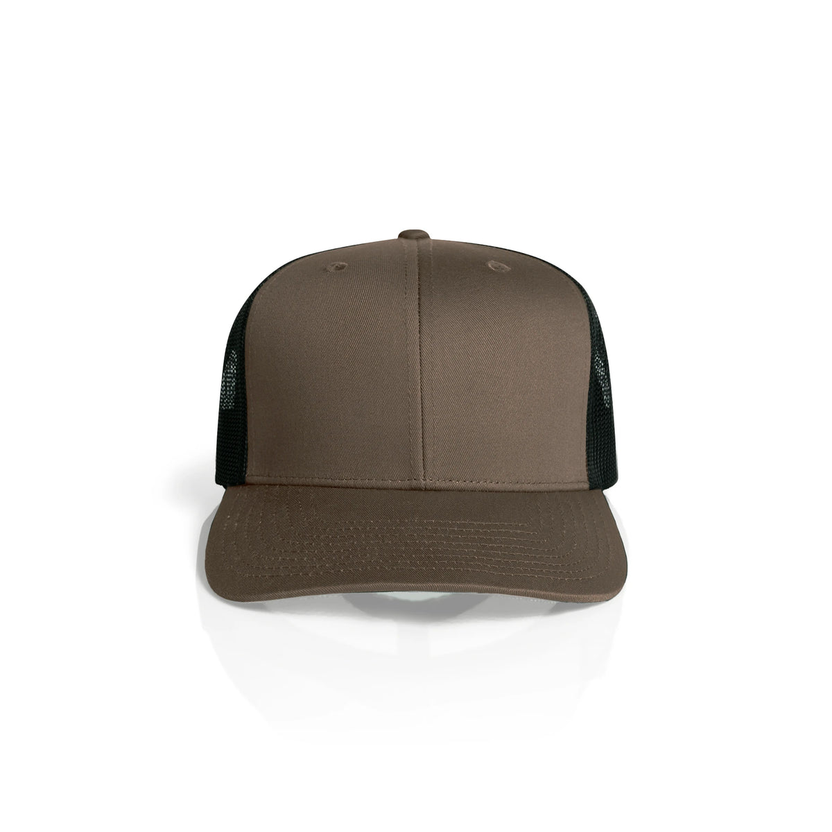 Mesh Contrast Trucker Cap 1191 - Walnut/Black - Front