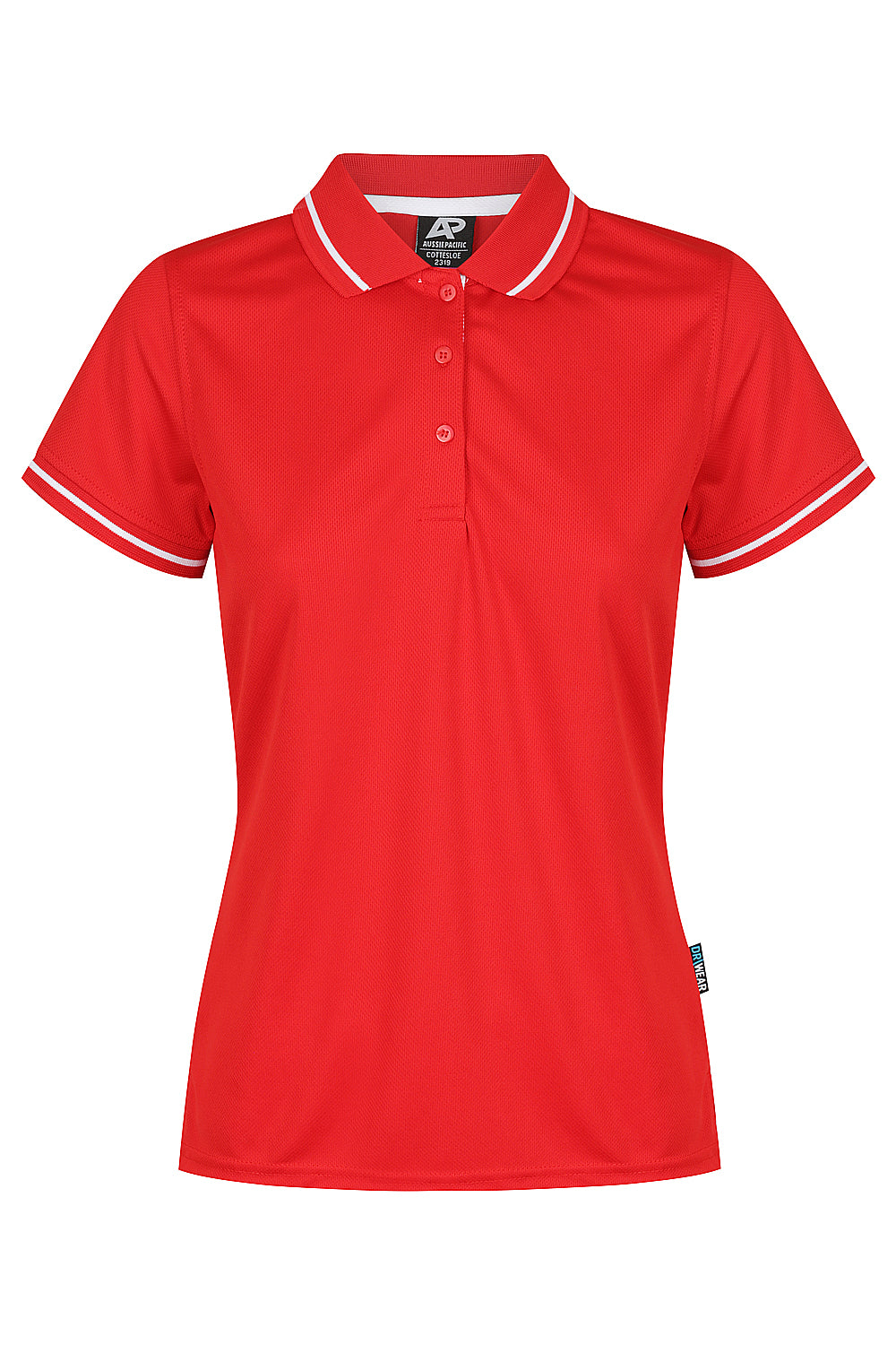 Aussie Pacific Cottesloe Ladies Polo 2319 - Red/White