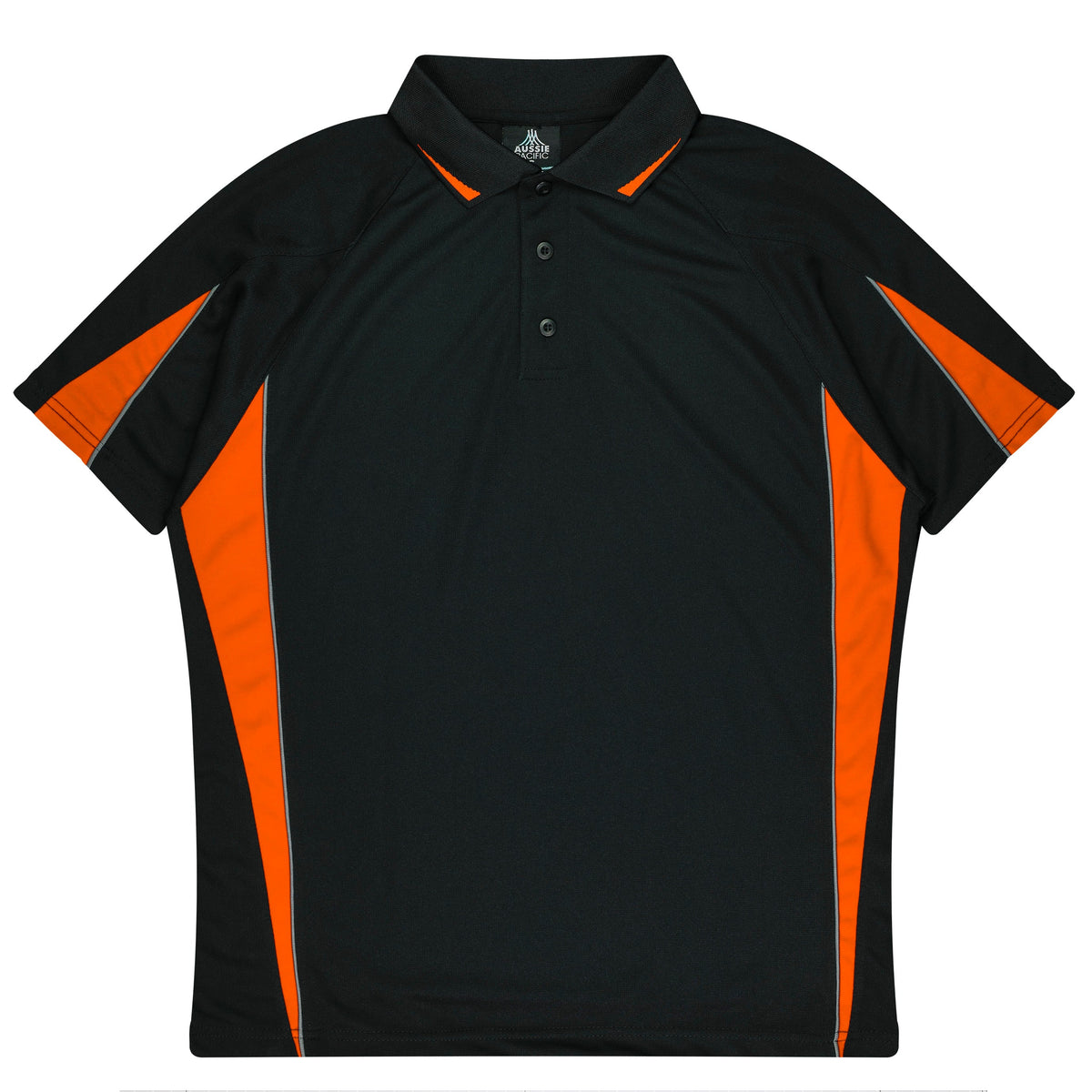 Aussie Pacific Eureka Kids Polo 3304 - Black/Orange