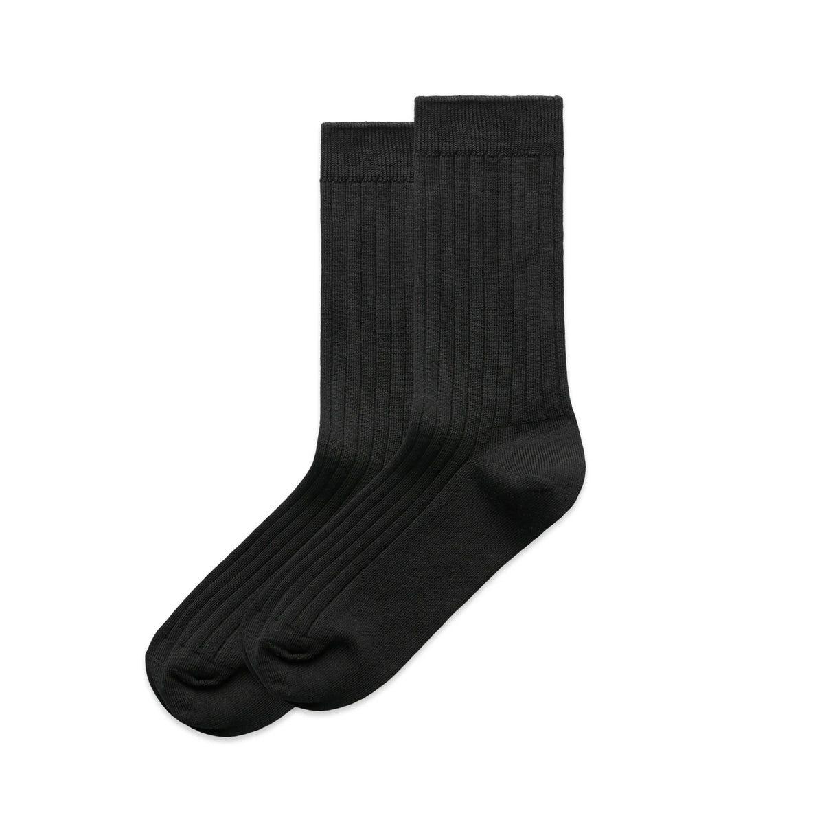 Wo's Rib Socks (2 Pairs) 1203 - Black - Front