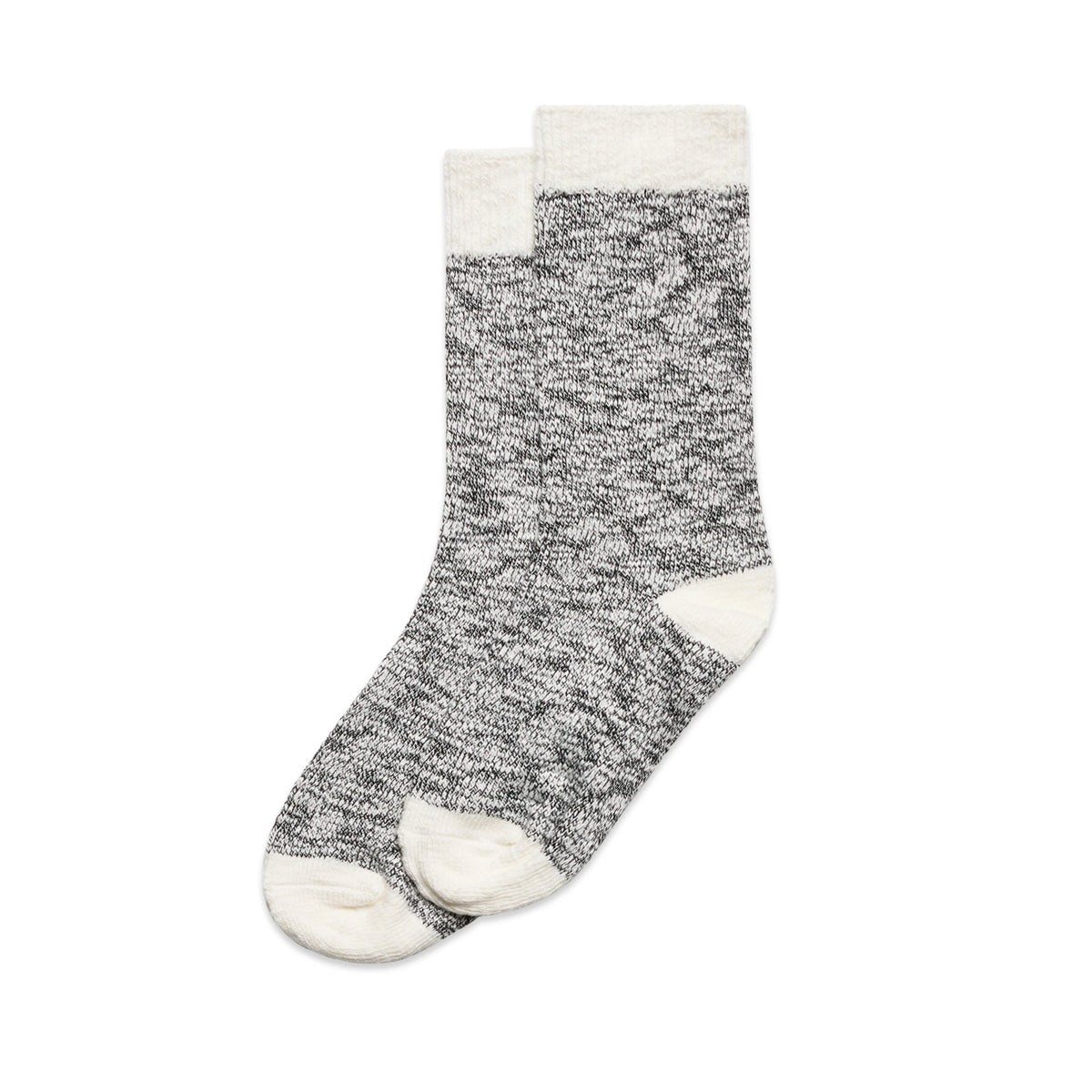 Slub Socks (2 Pairs) 1217 - Black/Natural - Front