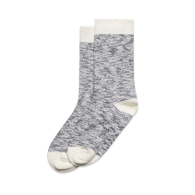 Slub Socks (2 Pairs) 1217 - Midnight/Natural - Front