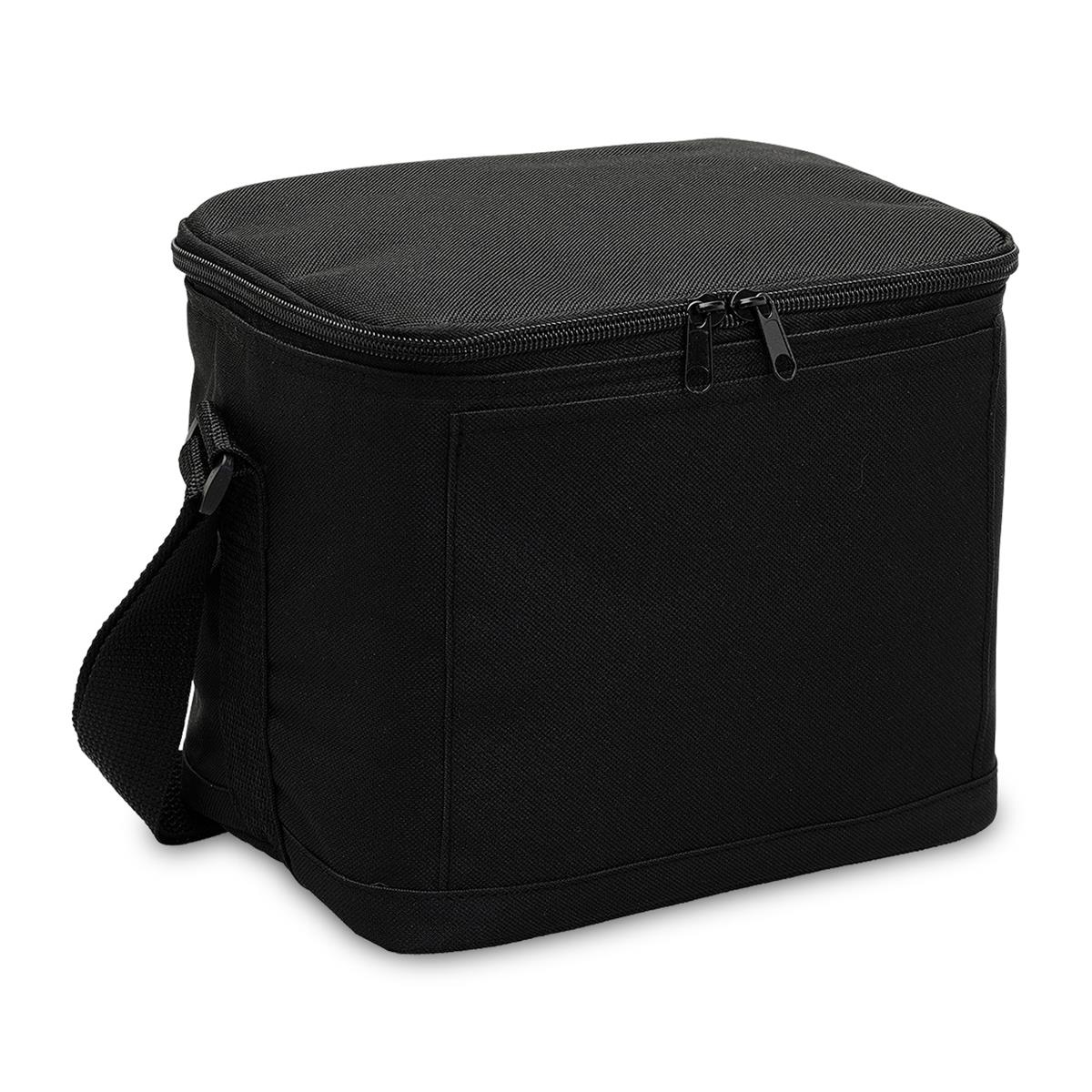 6 Pack Cooler - Black / Black - Front