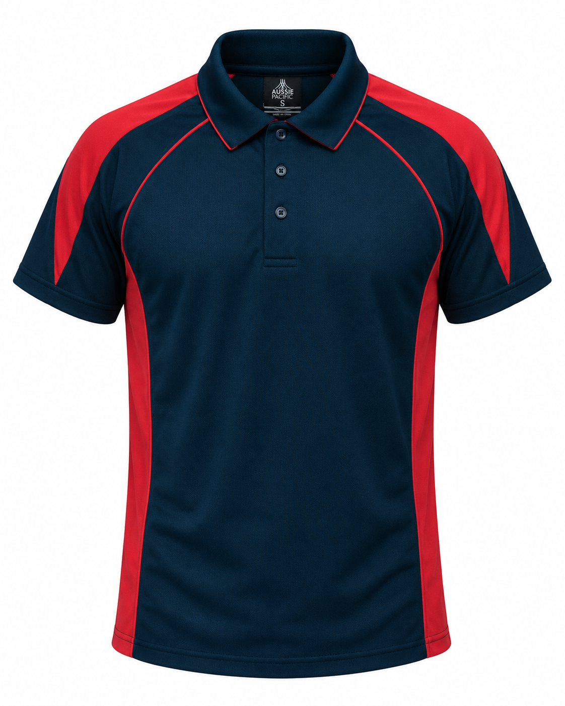 Aussie Pacific Premier Men's Polo 1301 - Navy/Red
