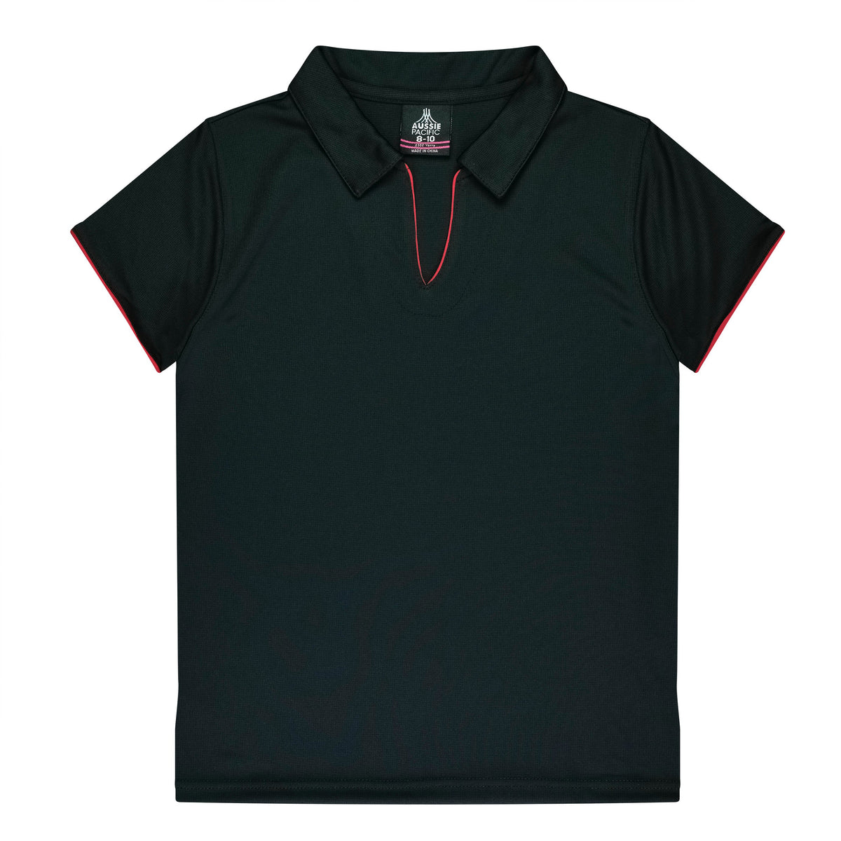 Aussie Pacific Yarra Ladies Polo 2302 - Black/Red