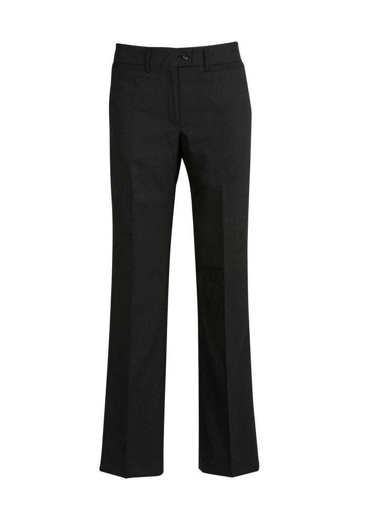 Comfort Wool Stretch Womens Relaxed Pant - Black - Front
