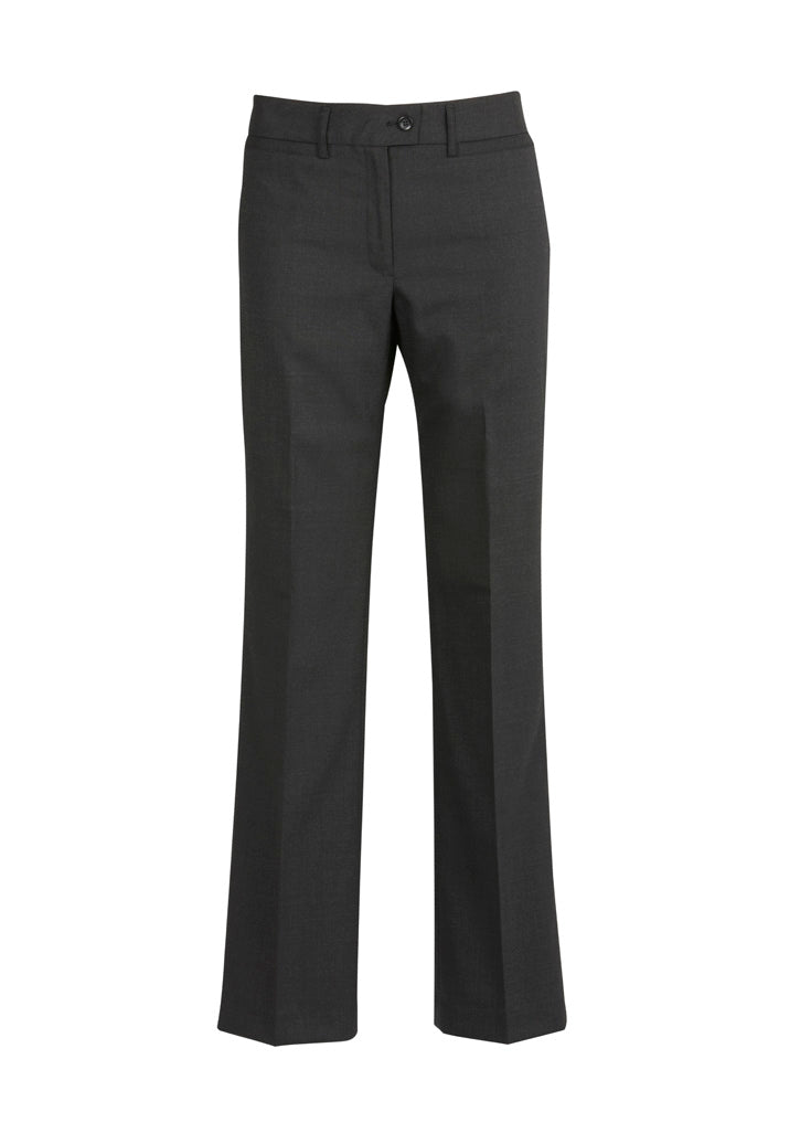 Comfort Wool Stretch Womens Relaxed Pant - Charcoal - Front
