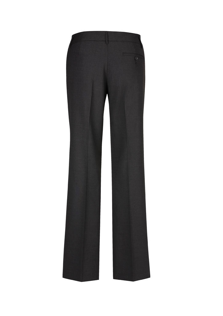 Comfort Wool Stretch Womens Relaxed Pant - Charcoal - Back