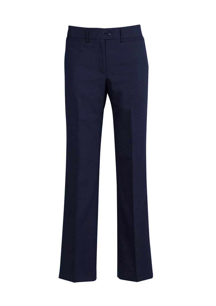 Comfort Wool Stretch Womens Relaxed Pant - Navy - Front