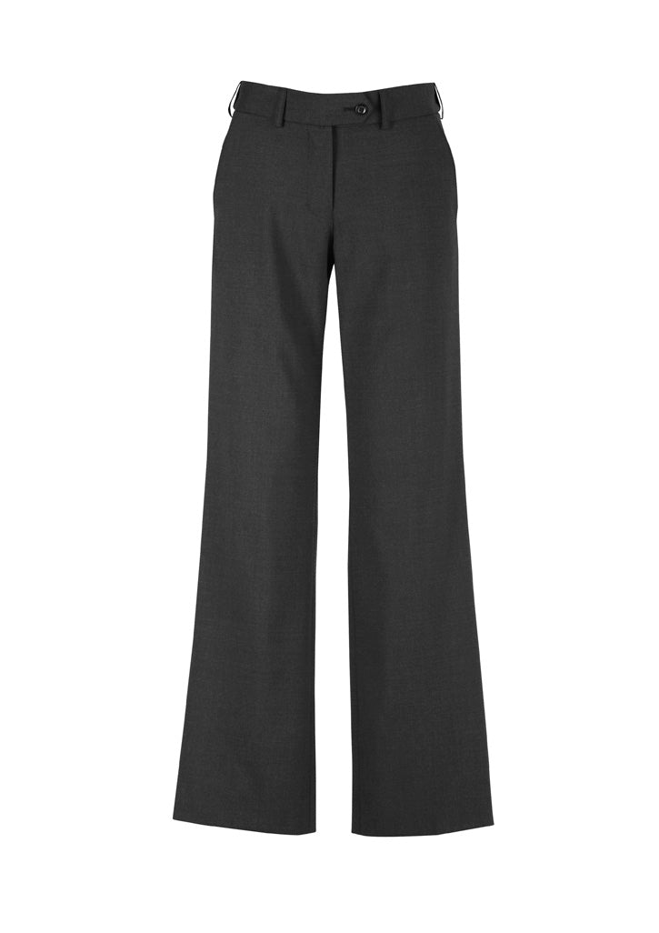 Comfort Wool Stretch Womens Adjustable Waist Pant - Charcoal - Front