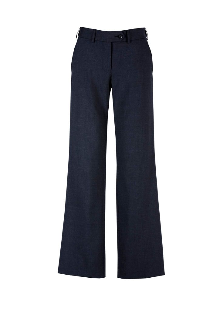 Comfort Wool Stretch Womens Adjustable Waist Pant - Navy - Front
