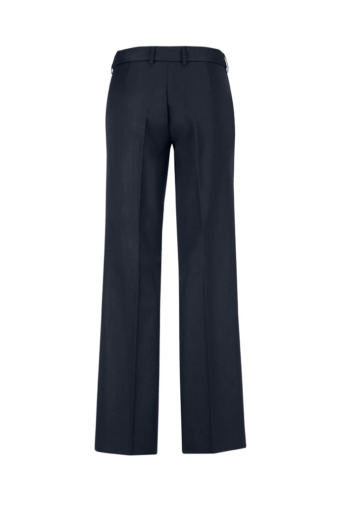 Comfort Wool Stretch Womens Adjustable Waist Pant - Navy - Back