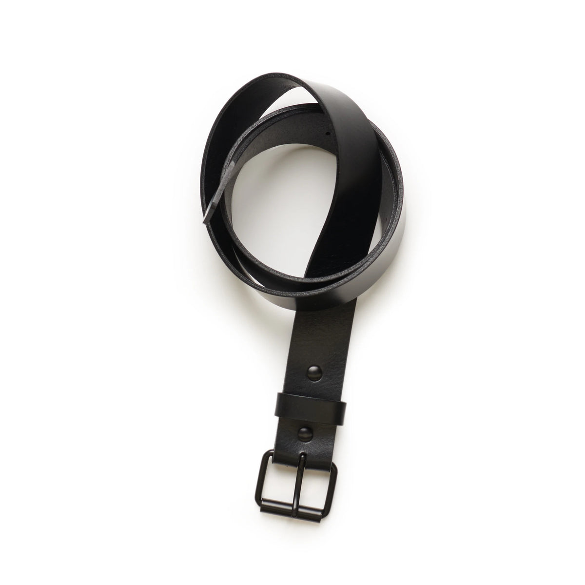 Leather Belt 1404 - Black - Front