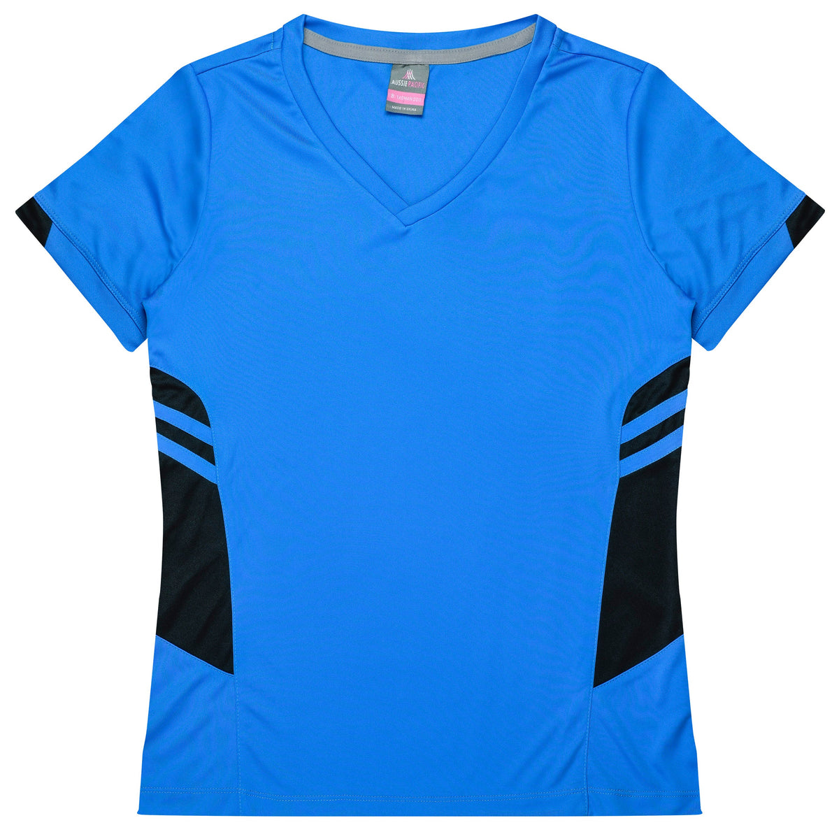Aussie Pacific Tasman Ladies Tee 2211 - Cyan/Black