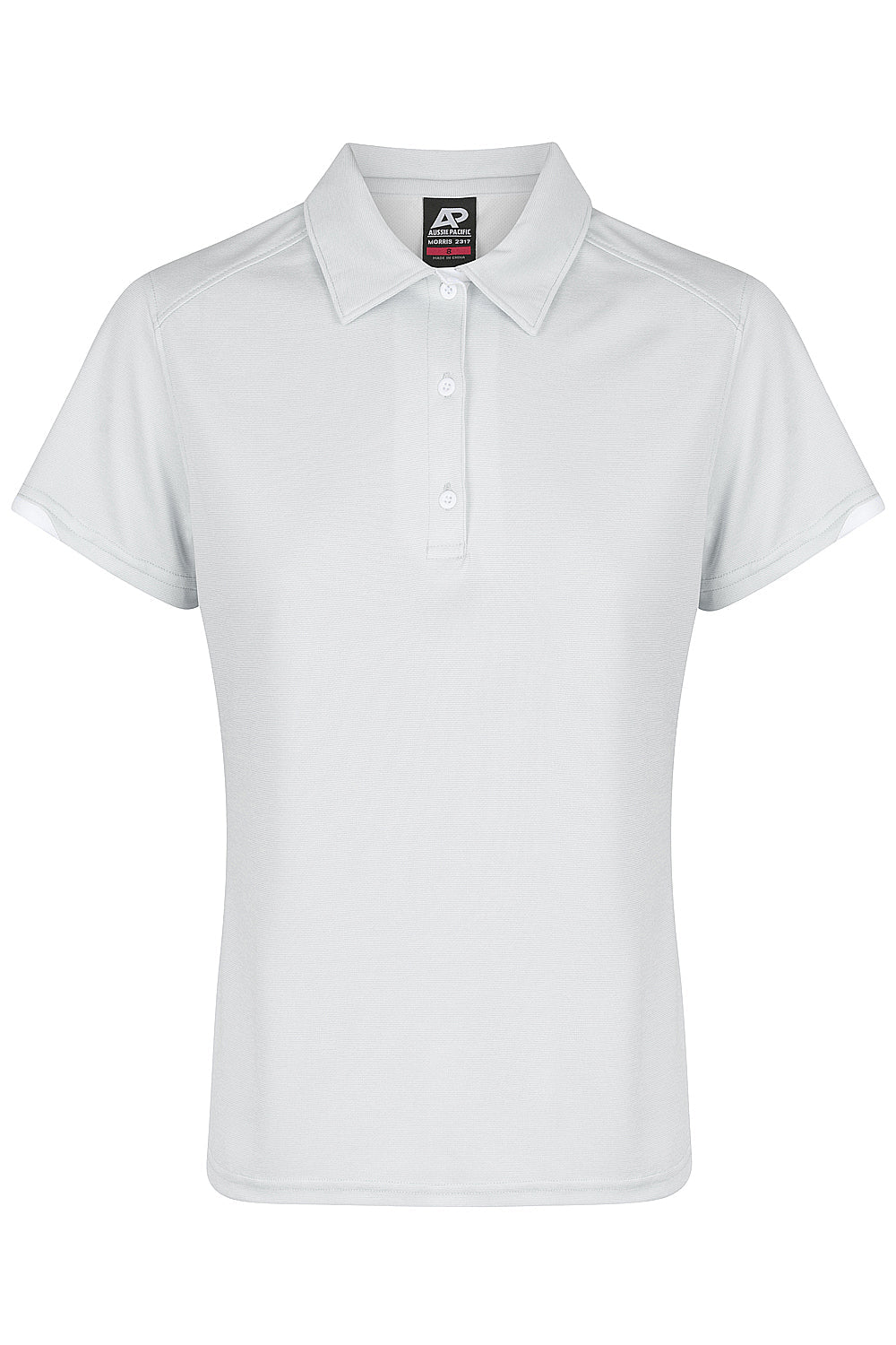 Aussie Pacific Morris Ladies Polo 2317 - Light Grey/White