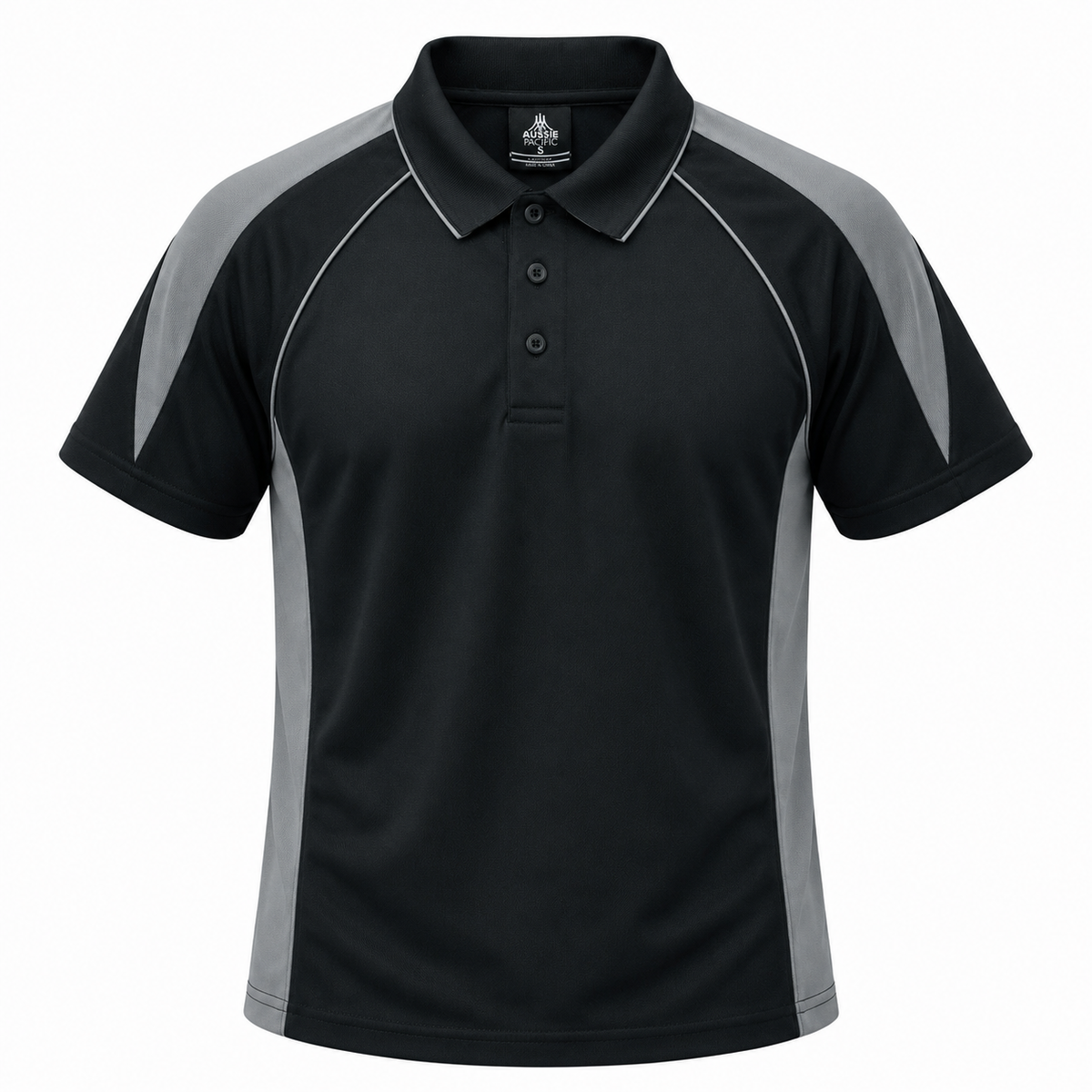 Aussie Pacific Premier Men's Polo 1301 - Black/Ashe