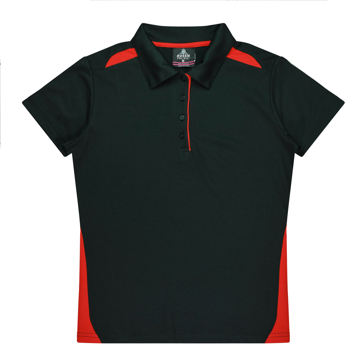 Aussie Pacific Paterson Ladies Polo 2305 - Black/Red