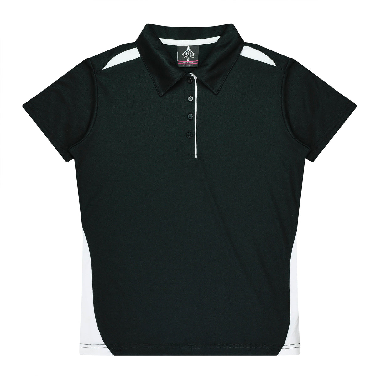 Aussie Pacific Paterson Ladies Polo 2305 - Black/White