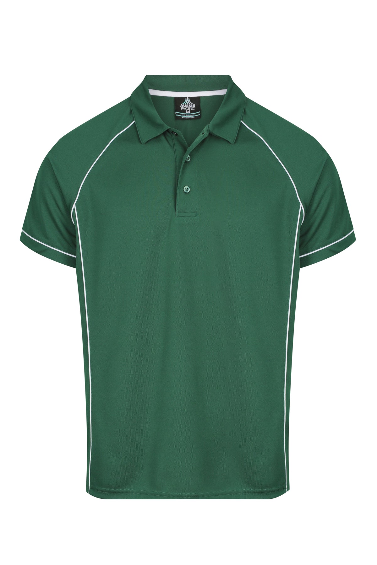 Aussie Pacific Endeavour Men's Polo 1310 - Bottle/White