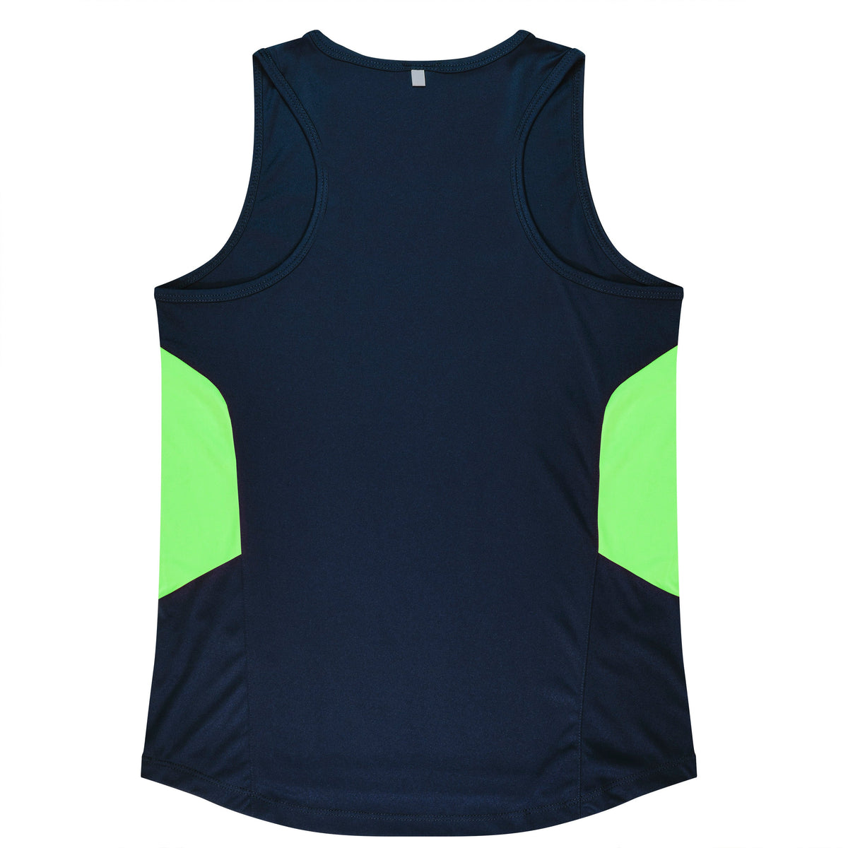 Aussie Pacific Tasman Ladies Singlet 2111 - Navy/Neon Green