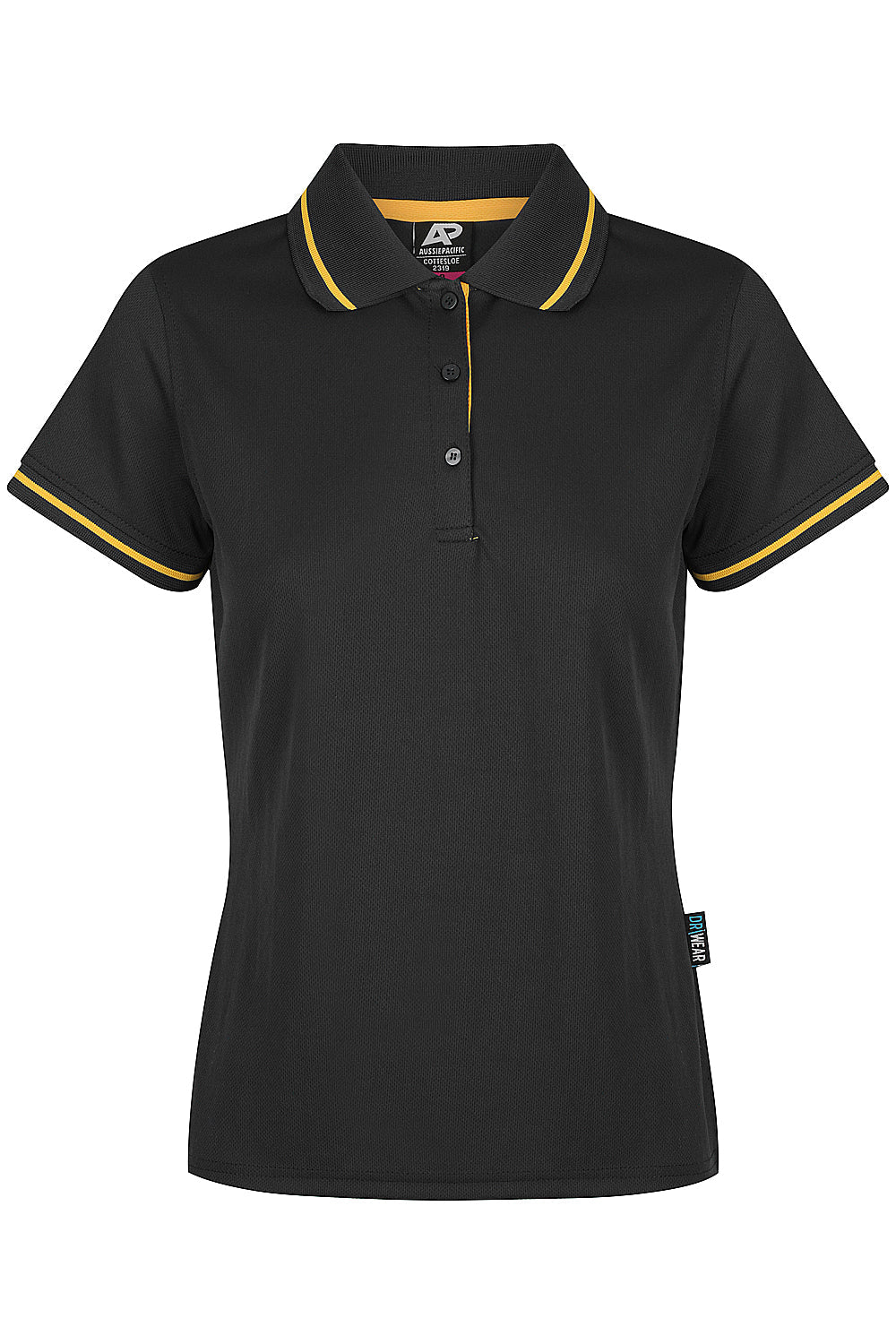 Aussie Pacific Cottesloe Ladies Polo 2319 - Black/Gold