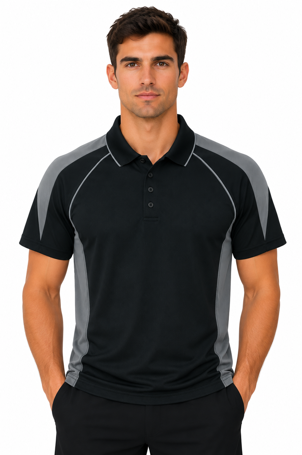 Aussie Pacific Premier Men's Polo 1301 - Black/Ashe