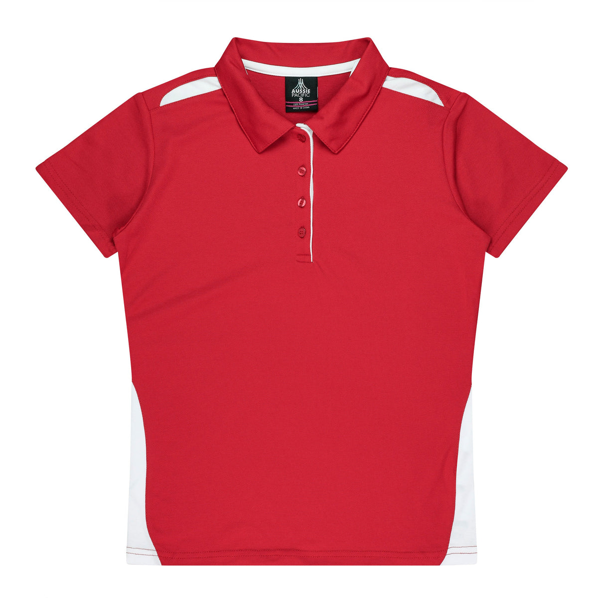 Aussie Pacific Paterson Ladies Polo 2305 - Red/White