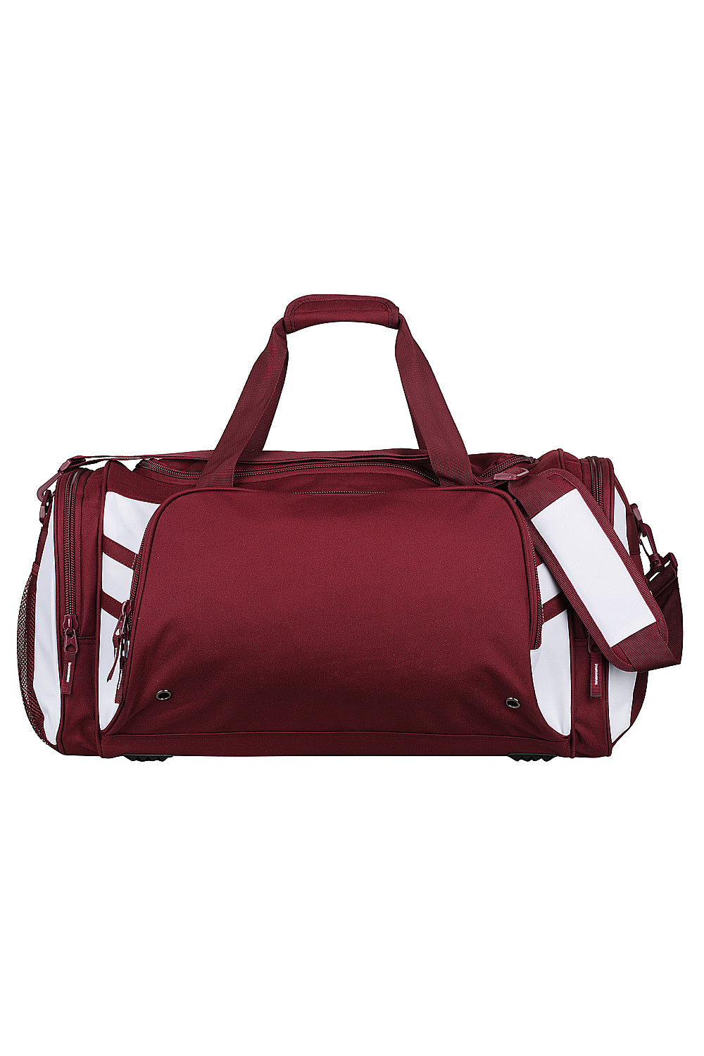 Aussie Pacific Tasman Sports Bag 4001 - Maroon/White