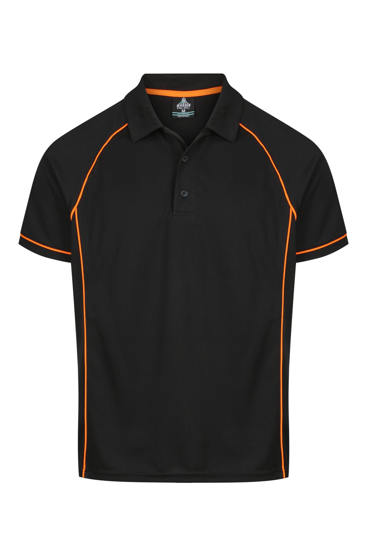 Aussie Pacific Endeavour Men's Polo 1310 - Black/Orange