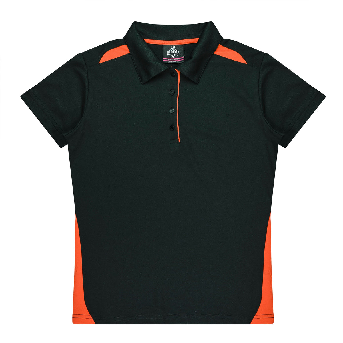 Aussie Pacific Paterson Ladies Polo 2305 - Black/Orange