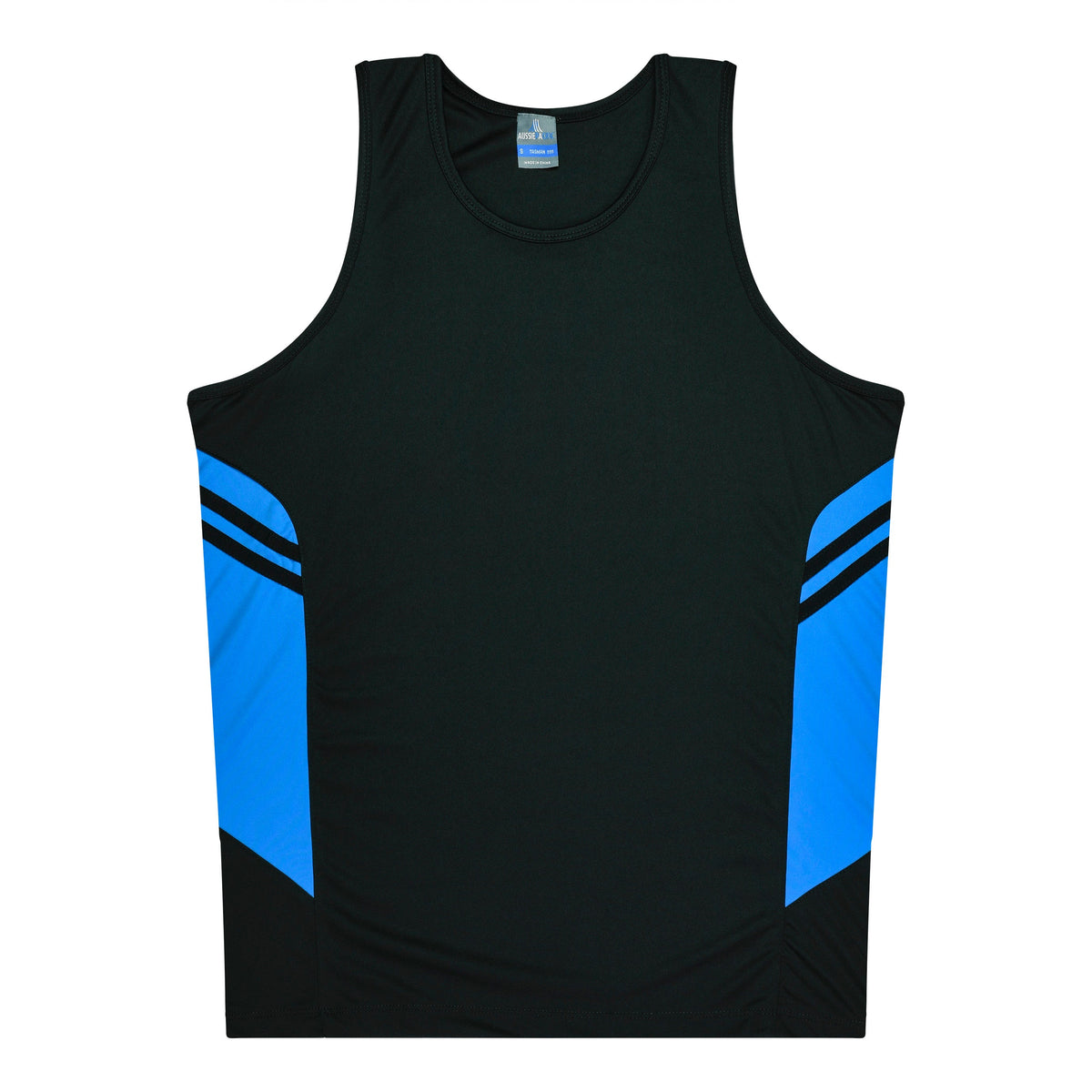 Aussie Pacific Tasman Kids Singlet 3111 - Black/Cyan