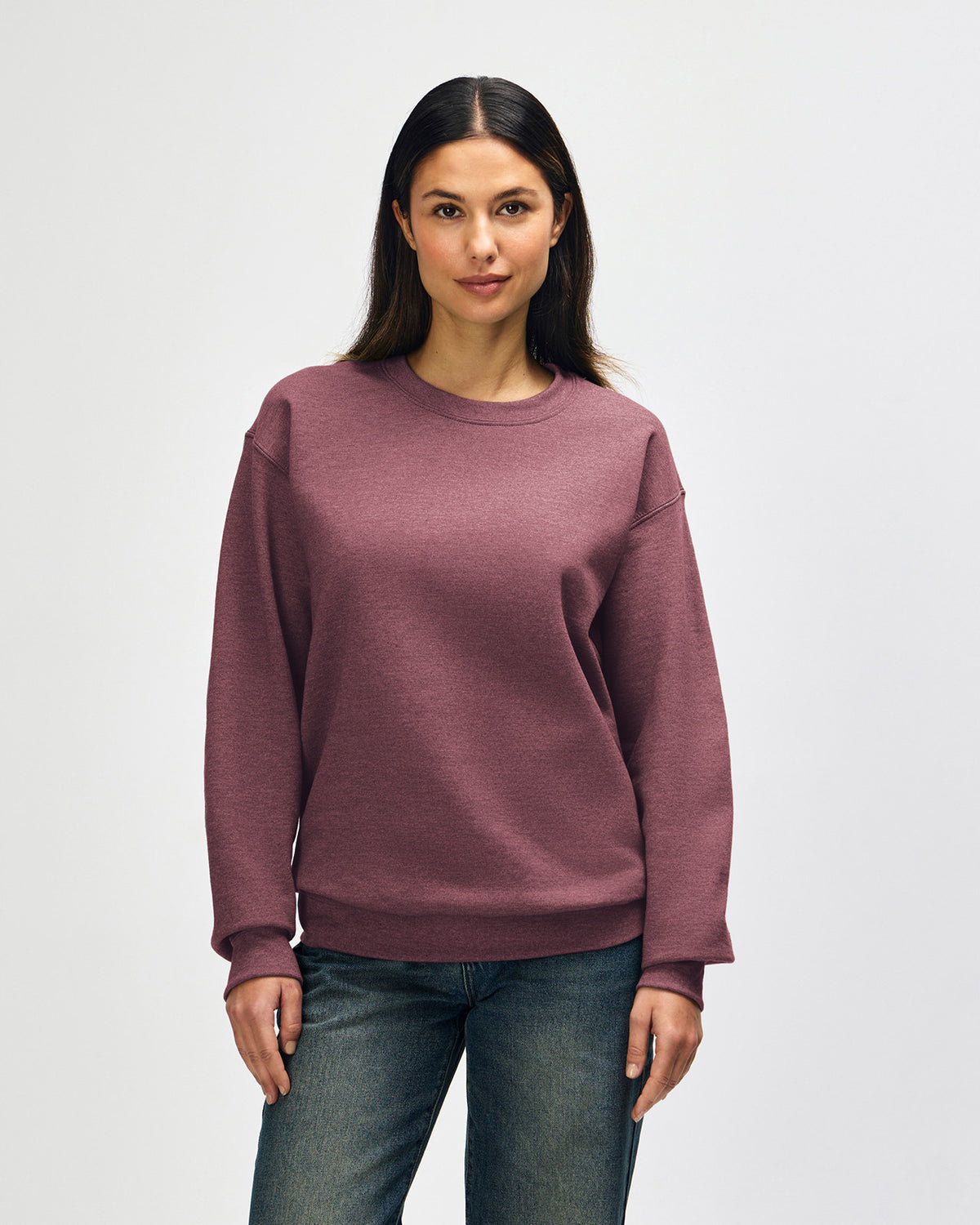 Gildan Heavy Blend 18000 Crewneck - Heather Dark Maroon