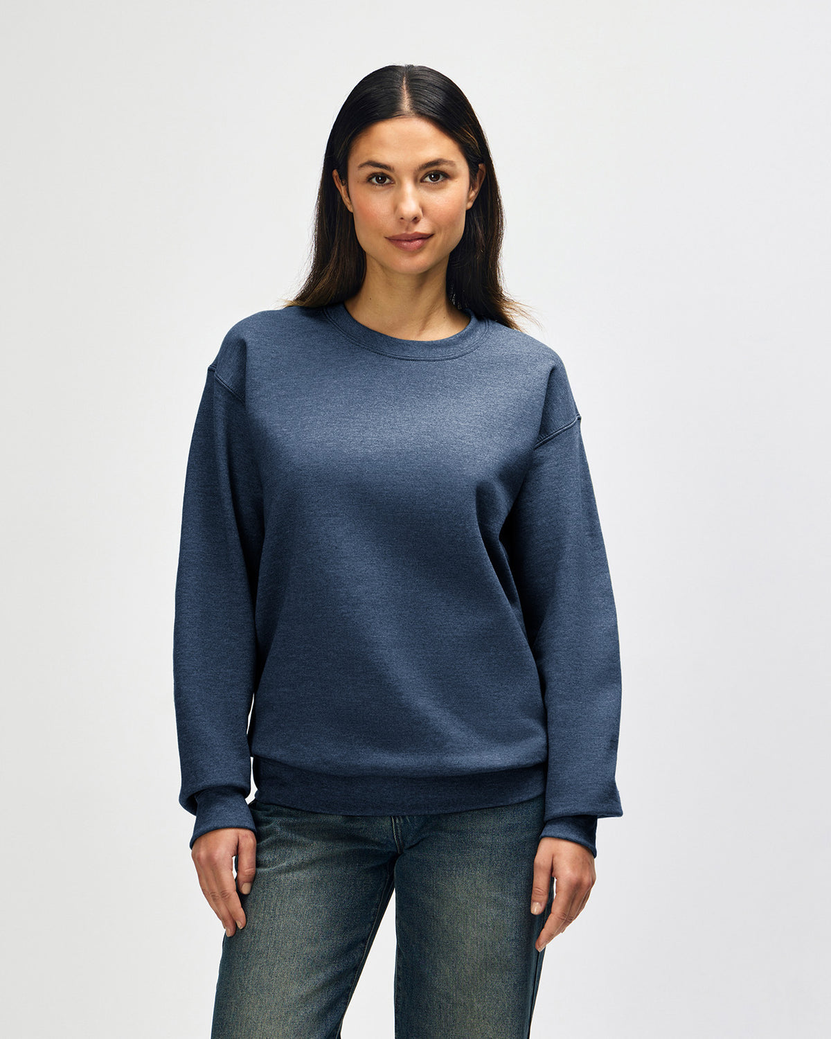 Gildan Heavy Blend 18000 Crewneck - Heather Dark Navy