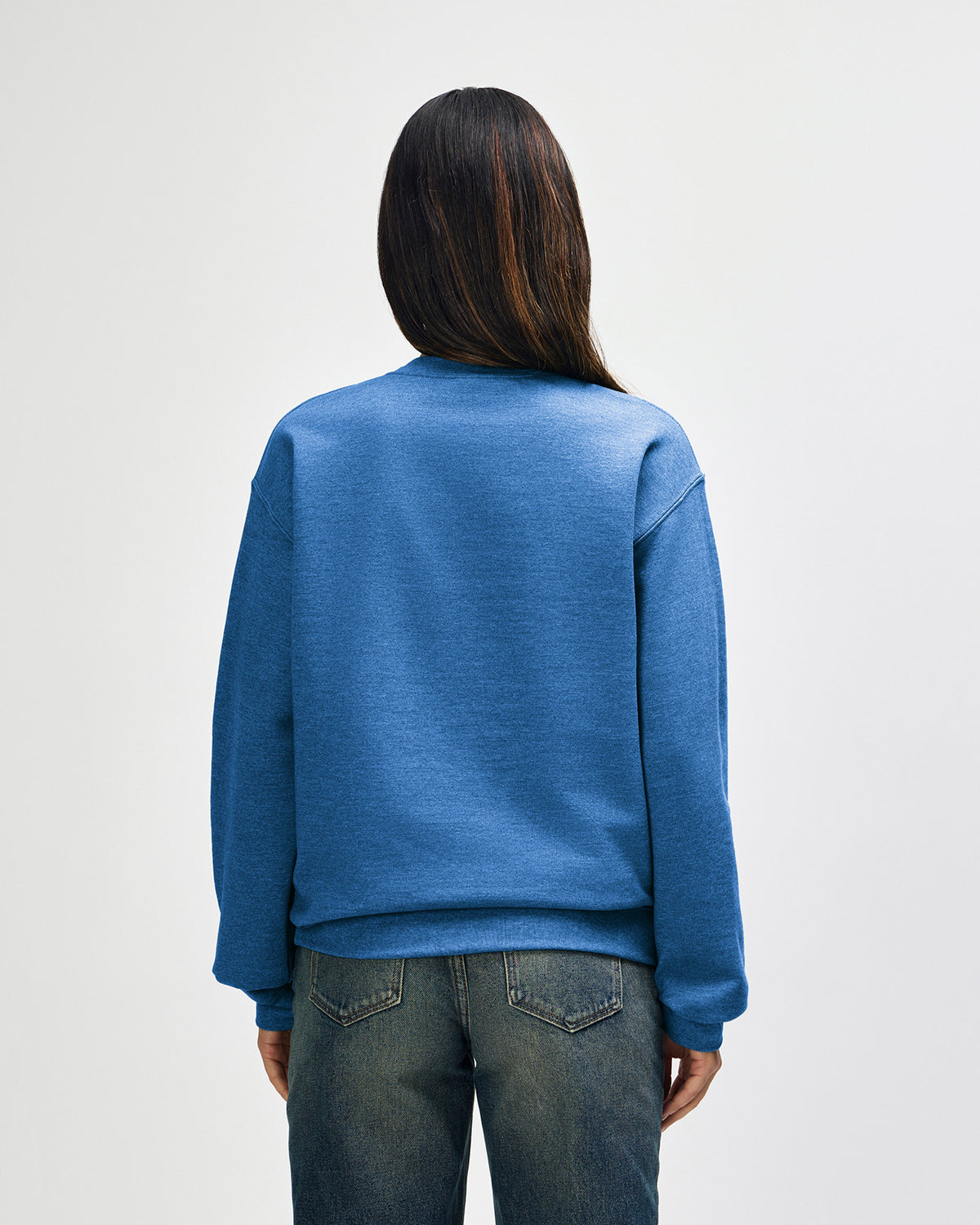 Gildan Heavy Blend 18000 Crewneck - Heather Deep Royal - Back