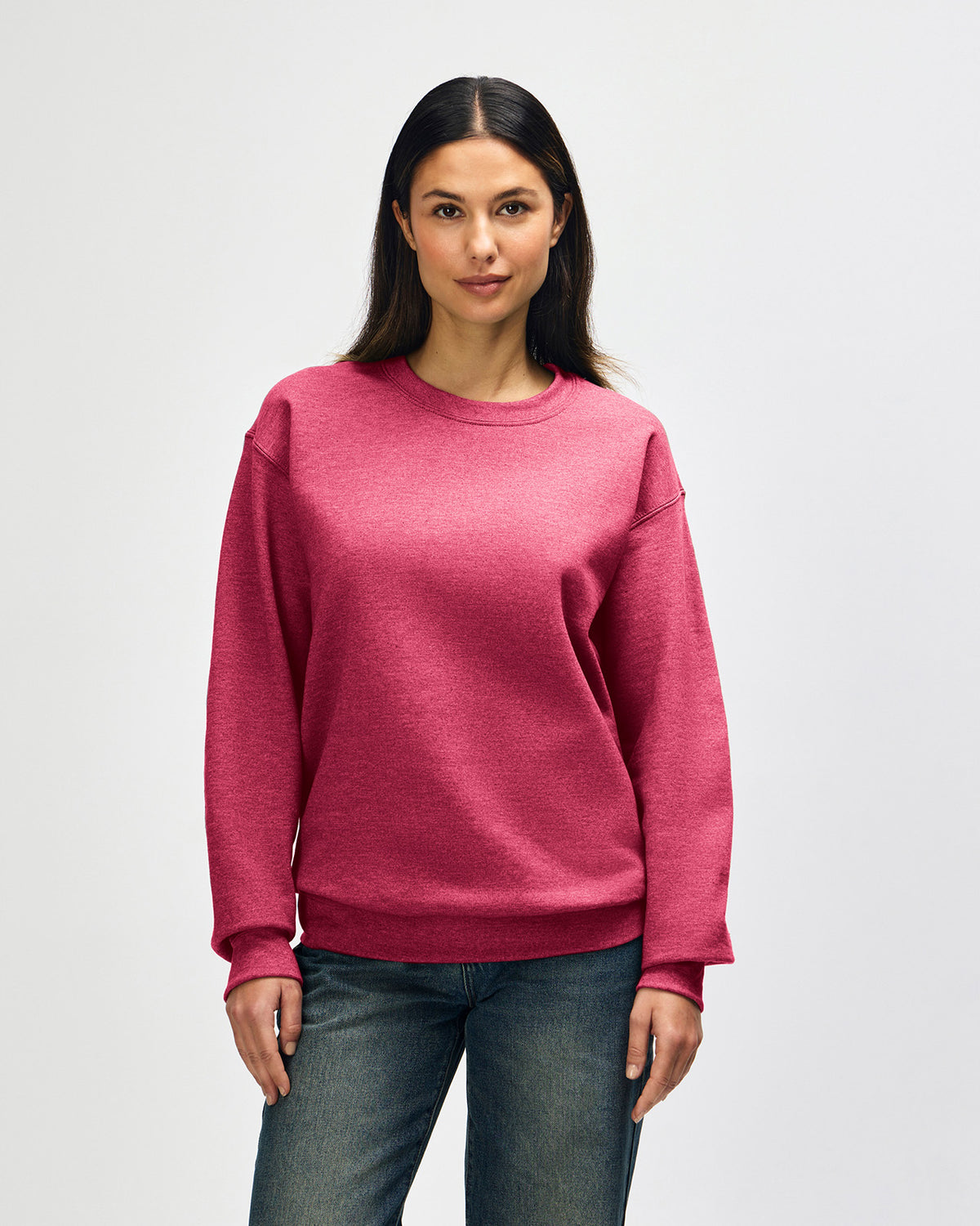 Gildan Heavy Blend 18000 Crewneck - Heather Scarlet Red