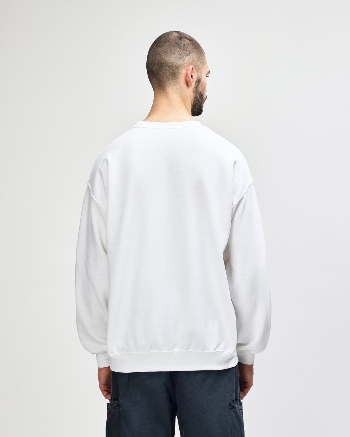 Gildan Heavy Blend 18000 Crewneck - White - Back