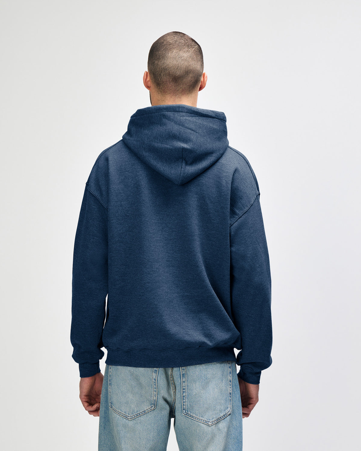 Gildan Heavy Blend 18500 Hoodie - Heather Dark Navy - Back