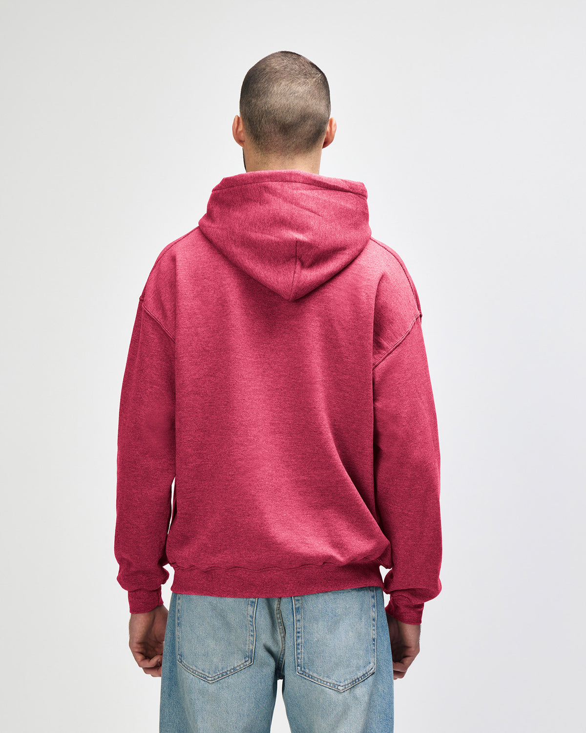 Gildan Heavy Blend 18500 Hoodie - Heather Scarlett Red - Back