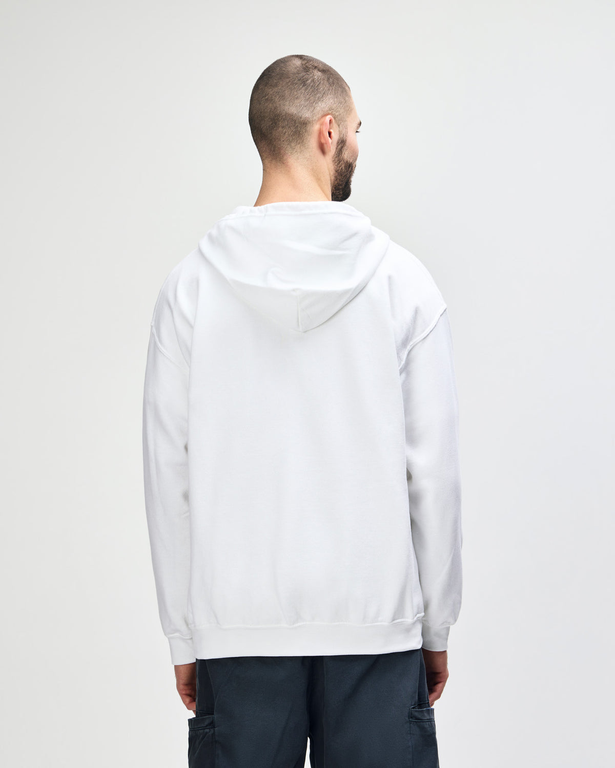 Gildan Heavy Blend 18600 Hoodie - White - Back