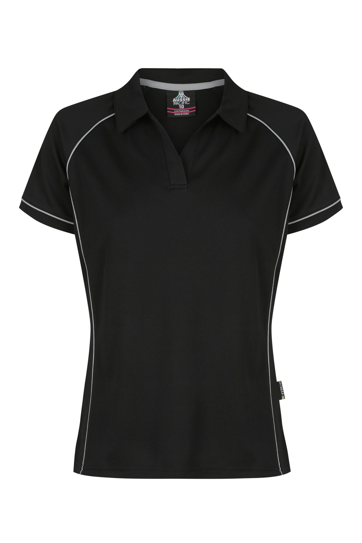 Aussie Pacific Endeavour Ladies Polo 2310 - Black/Silver