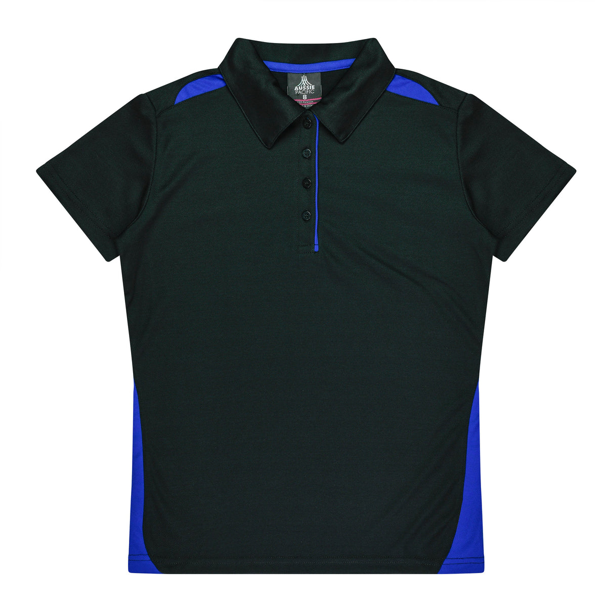 Aussie Pacific Paterson Ladies Polo 2305 - Black/Royal