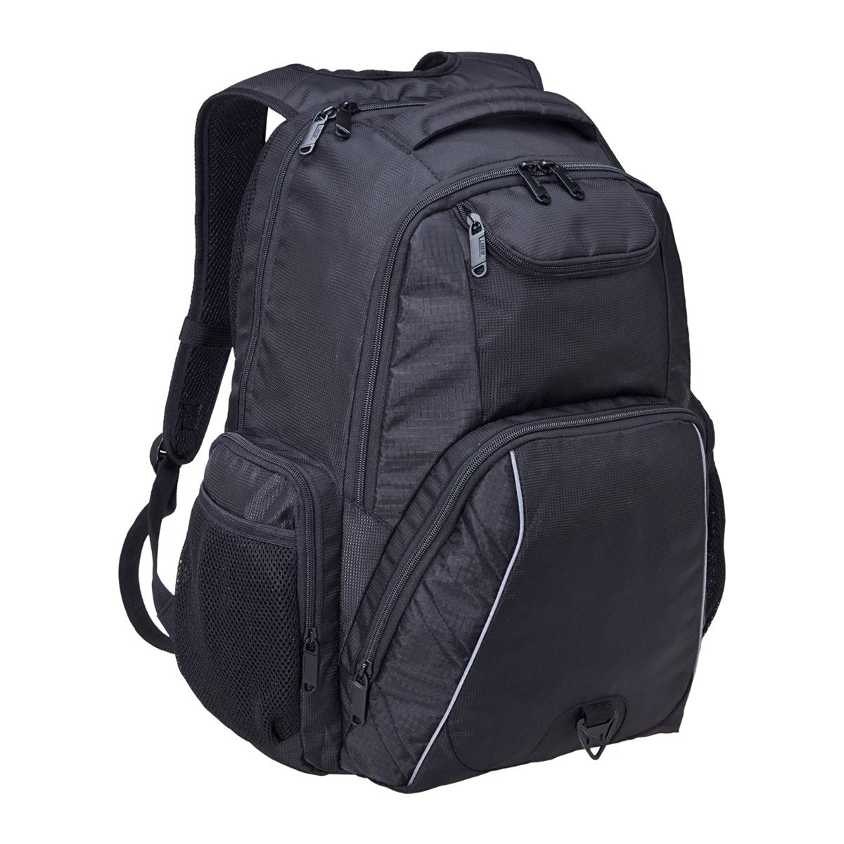 Fortress Laptop Backpack - Black - Front