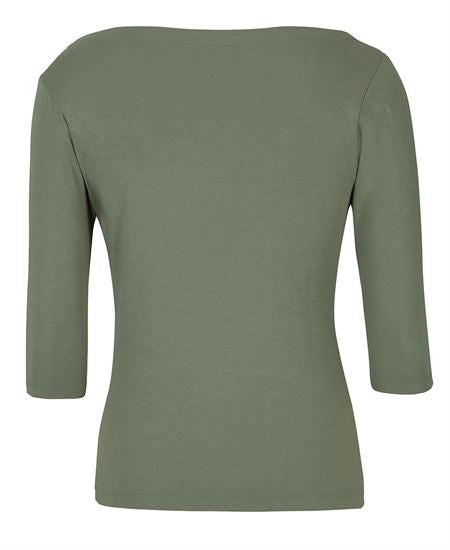 C of C LADIES 3/4 SLEEVE BOAT NECK TEE - Sage - Back