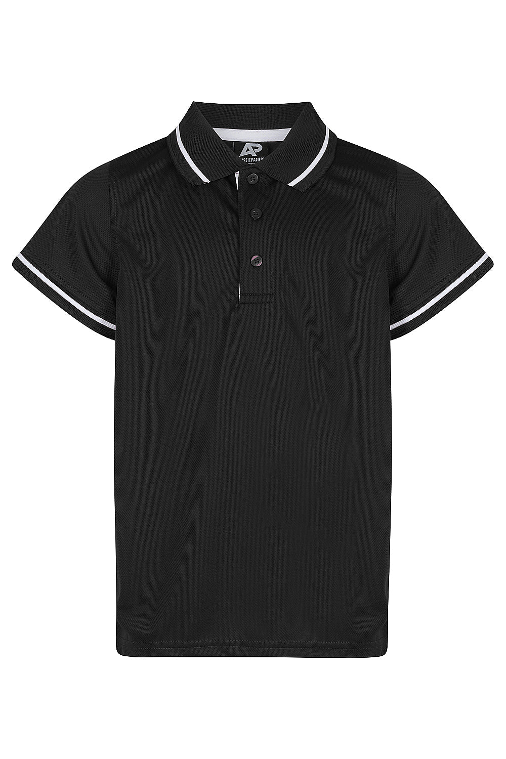Aussie Pacific Cottesloe Kids Polo 3319 - Black/White
