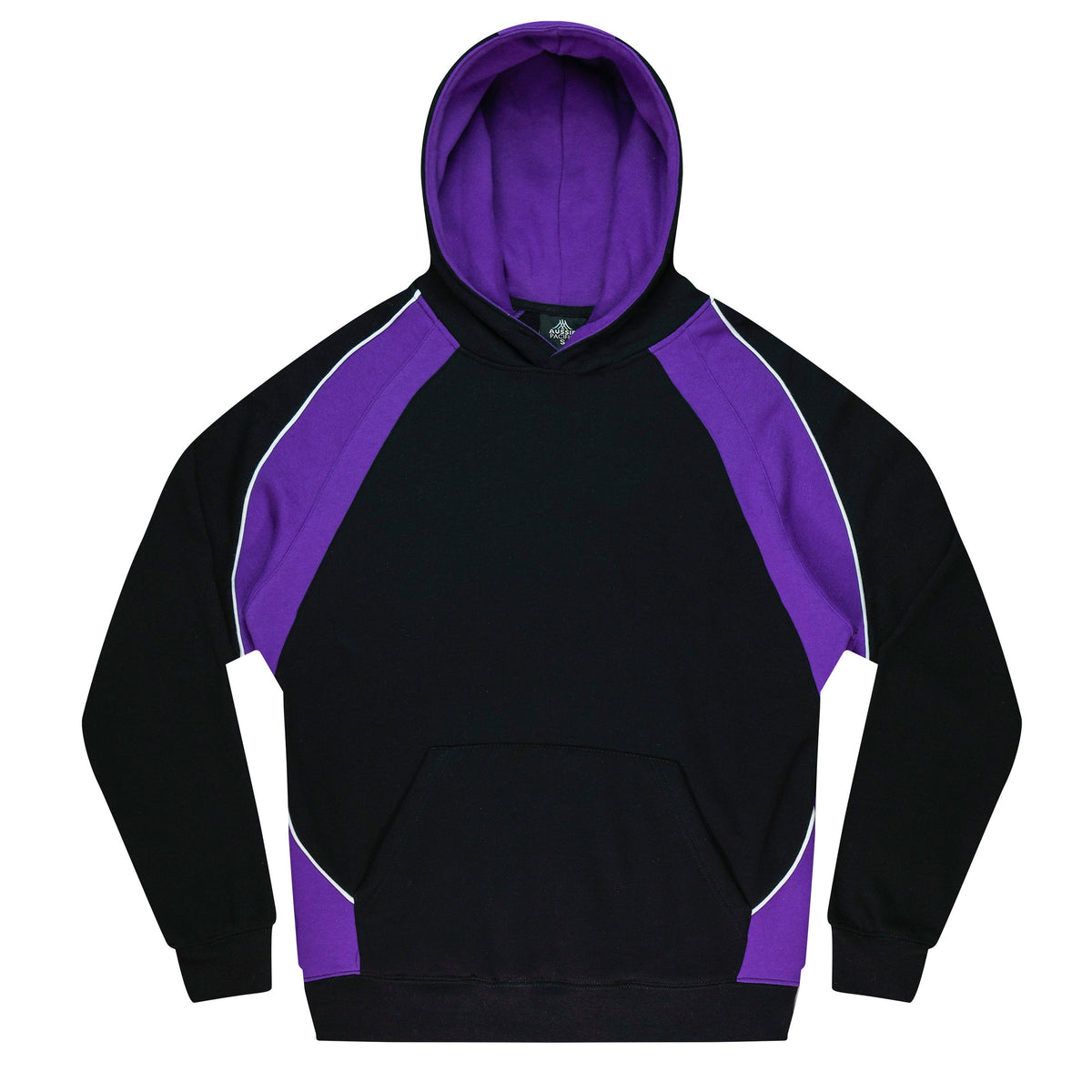 Aussie Pacific Huxley Kids Hoodie 3509 - Black/Electric Purple/White