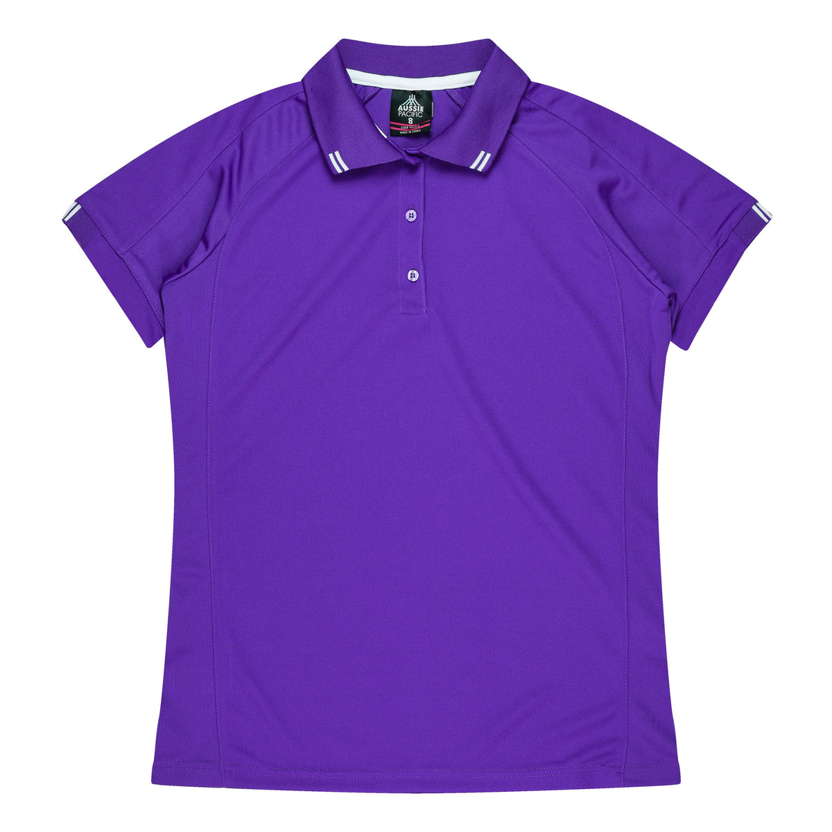 Aussie Pacific Flinders Ladies Polo 2308 - Purple/White