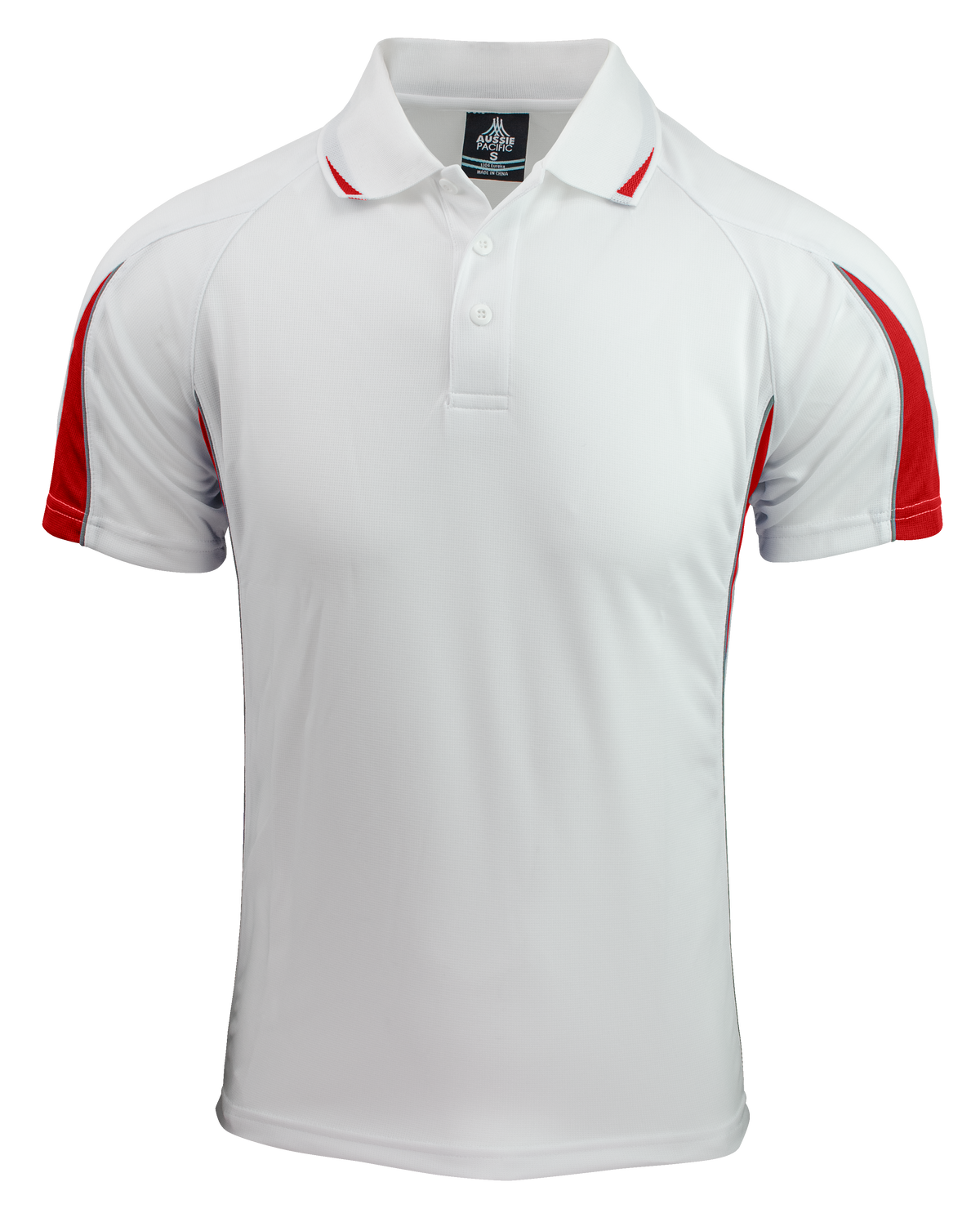 Aussie Pacific Eureka Men's Polo 1304 - White/Red