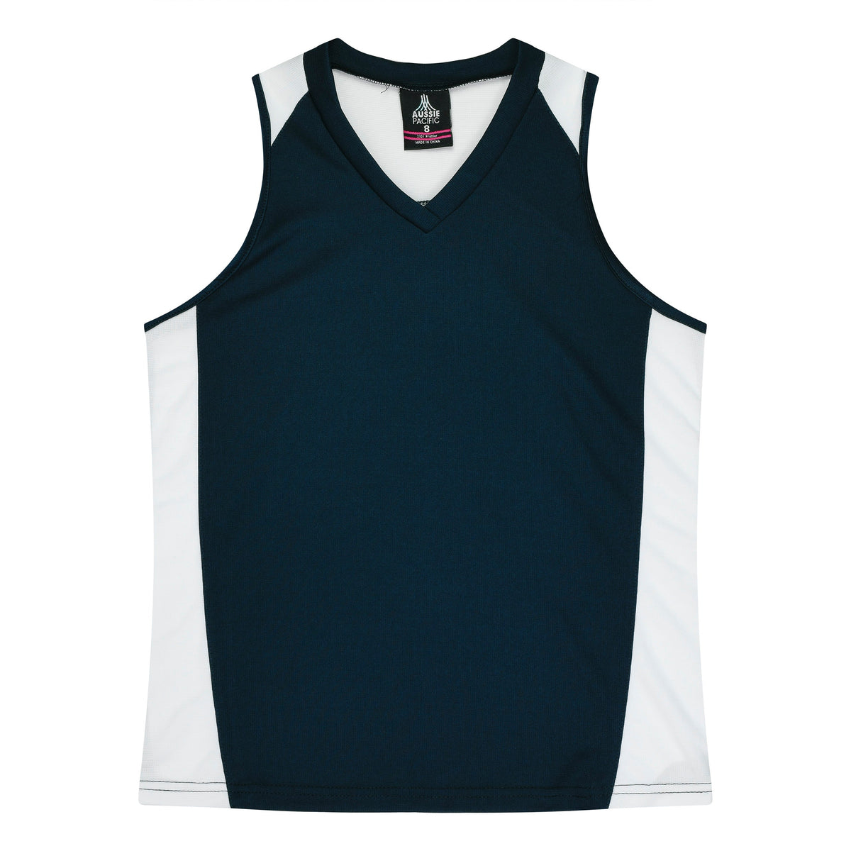 Aussie Pacific Premier Ladies Singlet 2101 - Navy/White