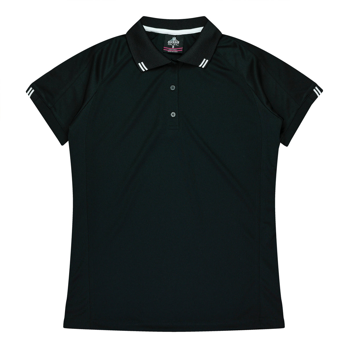Aussie Pacific Flinders Ladies Polo 2308 - Black/White
