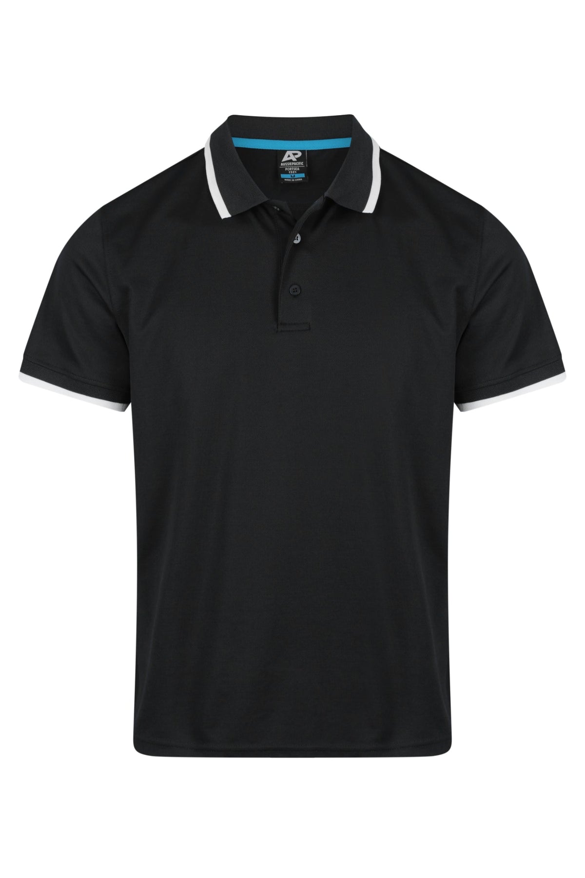 Aussie Pacific Portsea Men's Polo 1321 - Black/White